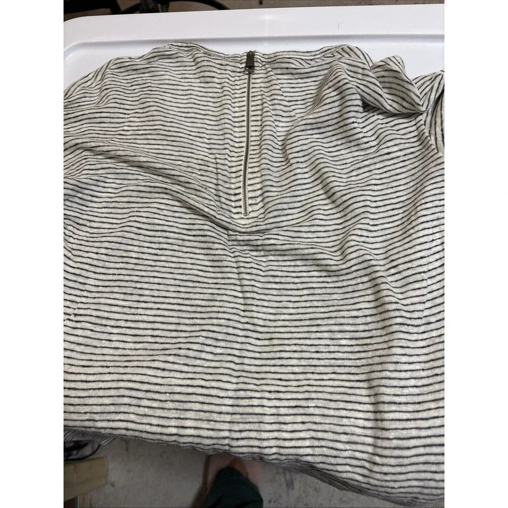Burberry Brit Sz Scoop Neck Top Zipper Back Linen Blend - Picture 5 of 5